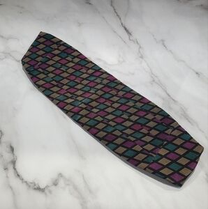 Vintage Brandon Michael Green, Purple, Beige Cumberbun 100% Silk Made in the USA